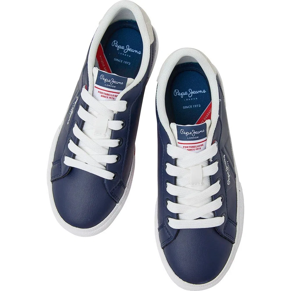 Детские кроссовки для мальчиков с принтом Kenton Flag B Pepe Jeans, Navy — фото 2