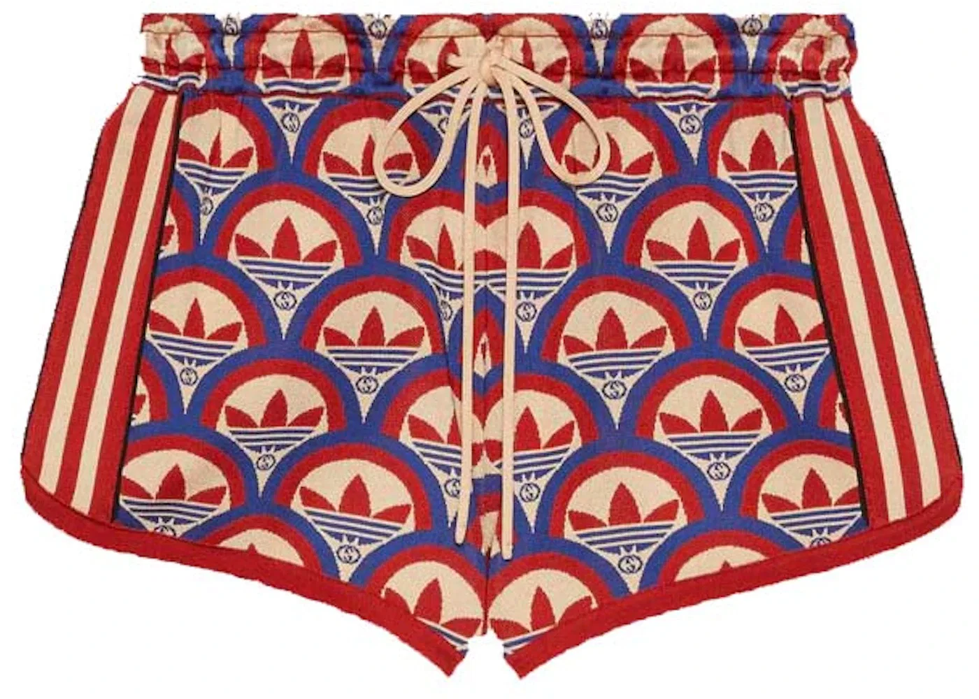 Женские шорты с жаккардовым узором Gucci x Adidas Shorts, Red/Blue