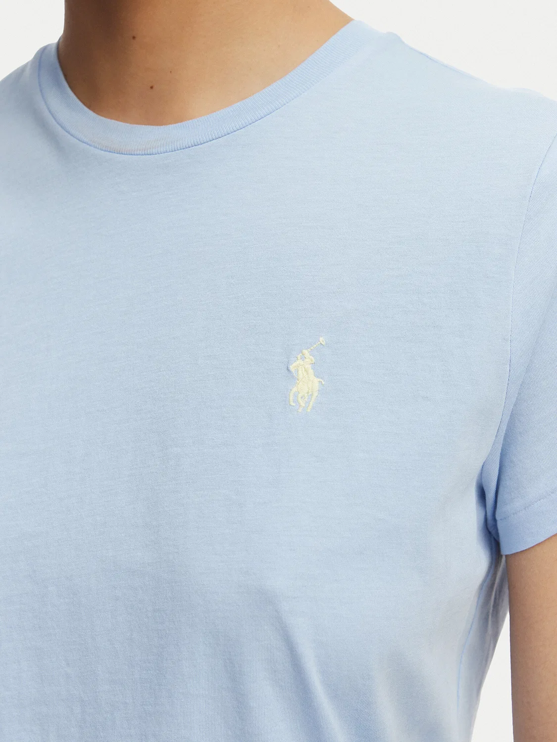 Женская футболка классического кроя Polo Ralph Lauren, голубой — фото 4