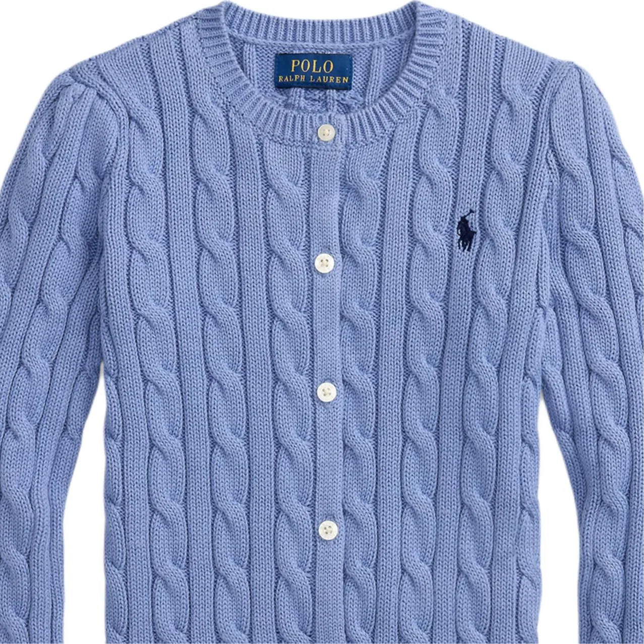 Детский свитер с круглым вырезом, средней посадки, не растяжимый, Purple, Polo Ralph Lauren — фото 4