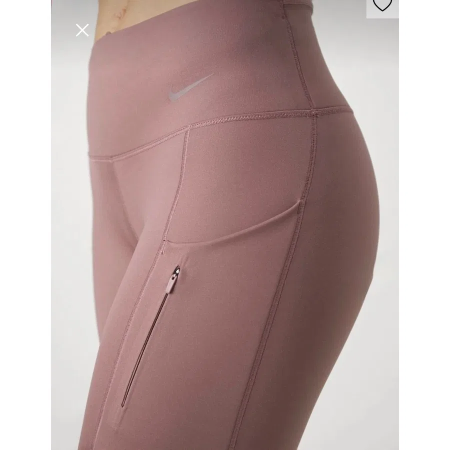 Тайтсы для бега Dri-Fit Go Firm-Support High-Waisted 7/8 Running Nike, Коричневый — фото 3
