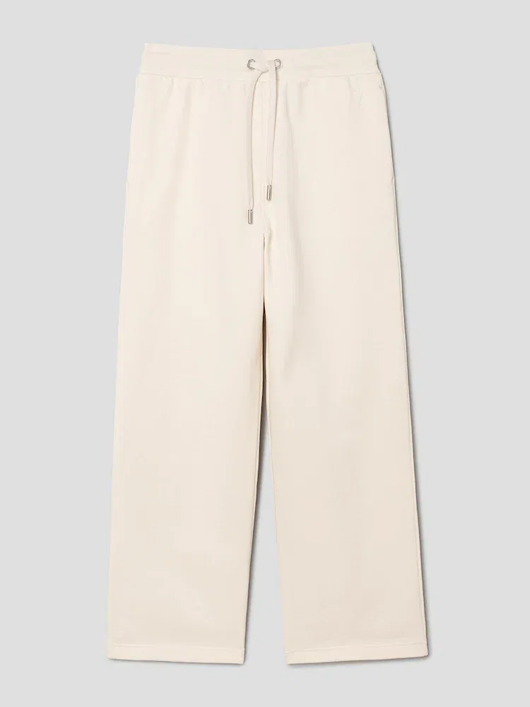 Широкие джоггеры, хлопковые, Small Adc Embossed Jogging AMI PARIS, Blanc Creme