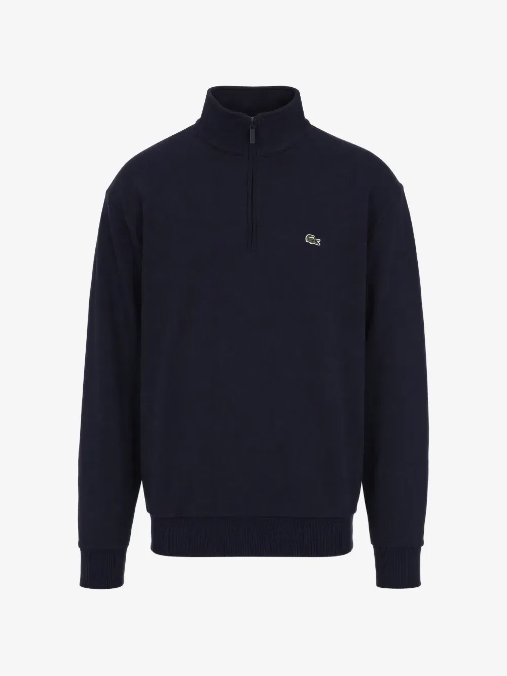 Свитер с логотипом на молнии до середины груди Lacoste, синий