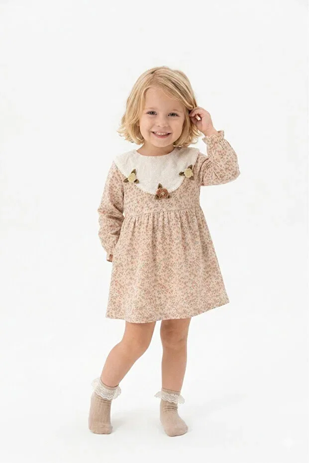 Детское платье для девочек оверсайз с принтом Summer Girl's Dress Fery Lusso, Beige