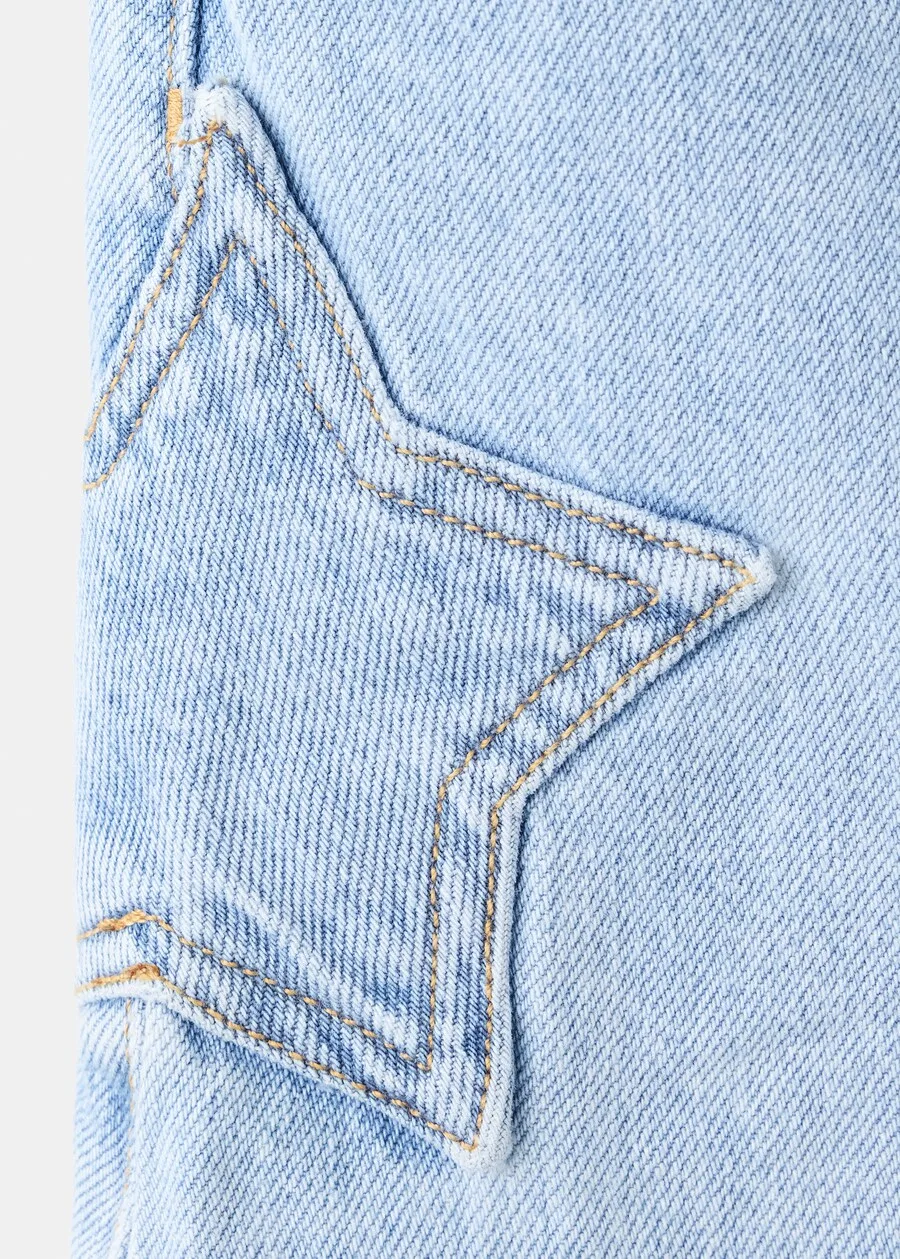 Детская юбка MANGO KIDS 'AITANA' из синей джинсовой ткани — фото 4