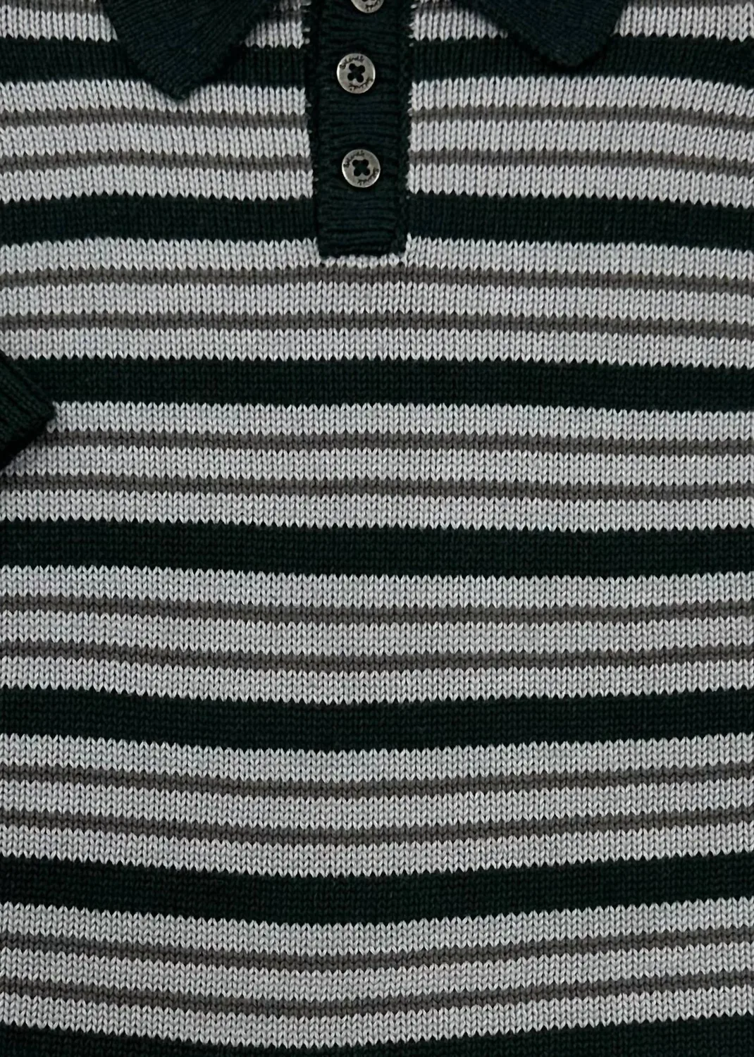 Детский боди-комбинезон в полоску с принтом Forest Knit Stripe Splendid, Black/ Grey — фото 2