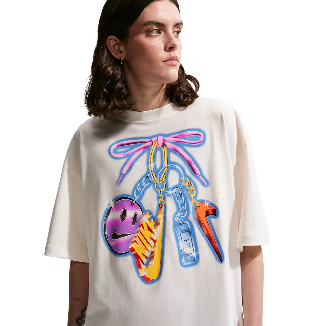 Женская футболка оверсайз с принтом Nike Classic Oversize Tee, Sail
