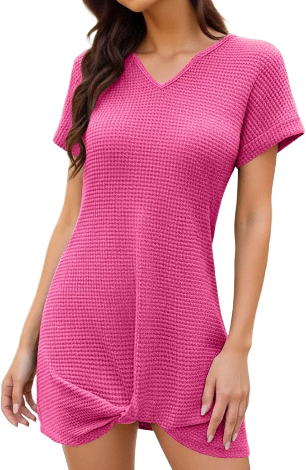 Женское мини-платье с ананасовым принтом, Hot Pink