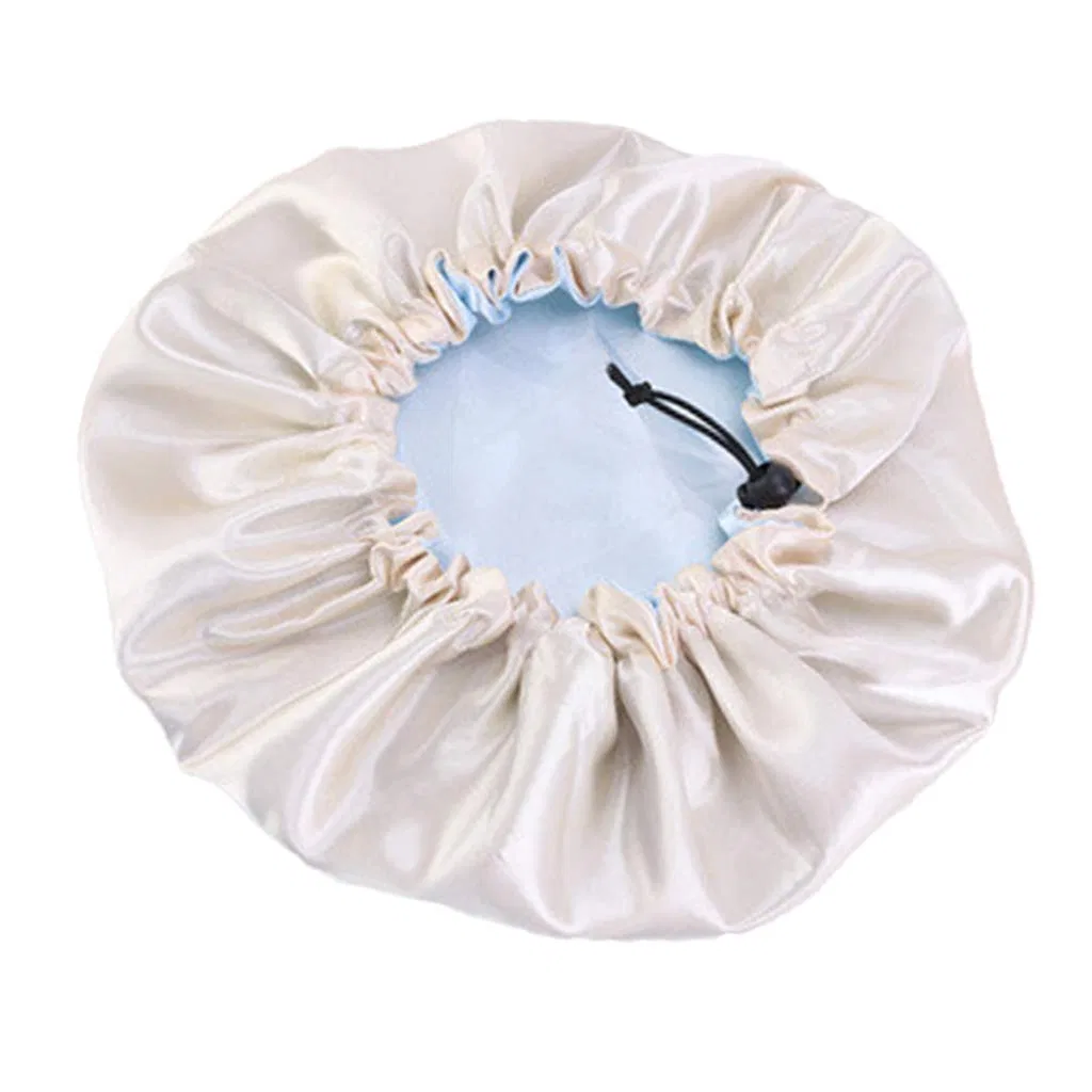Шапочка для сна и душа Satin, Paowsietiviity, диаметр 36см, Lightblue — фото 3