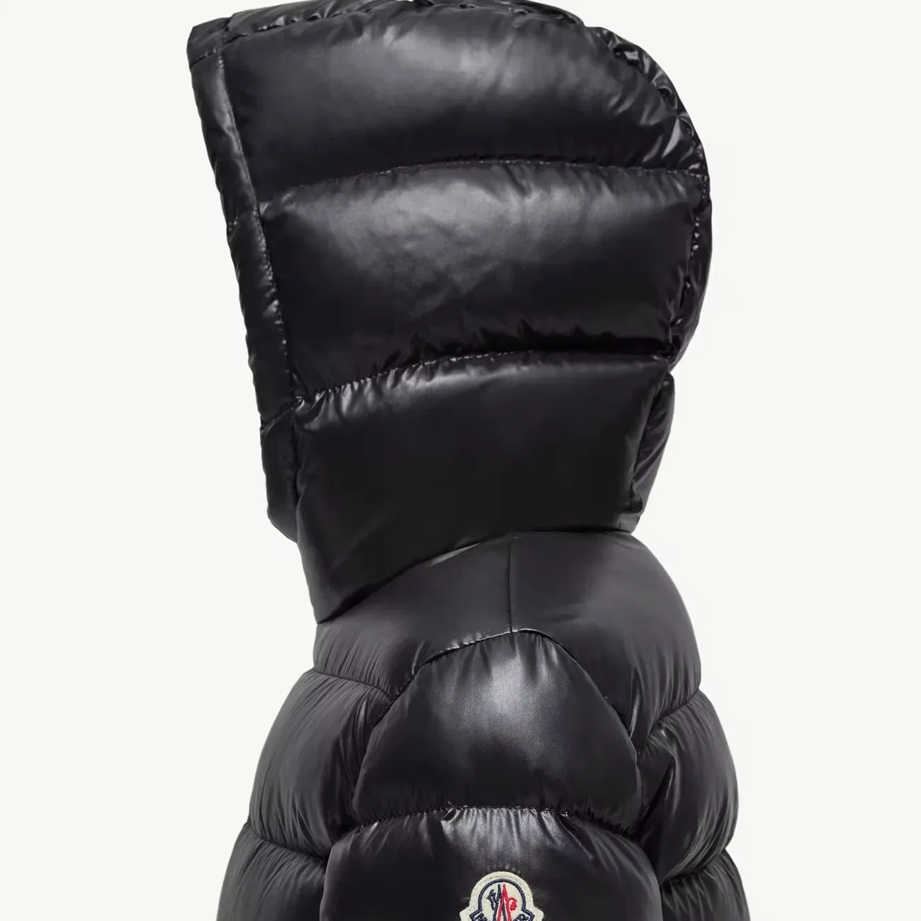 Детский пуховик с капюшоном Moncler, Black — фото 4