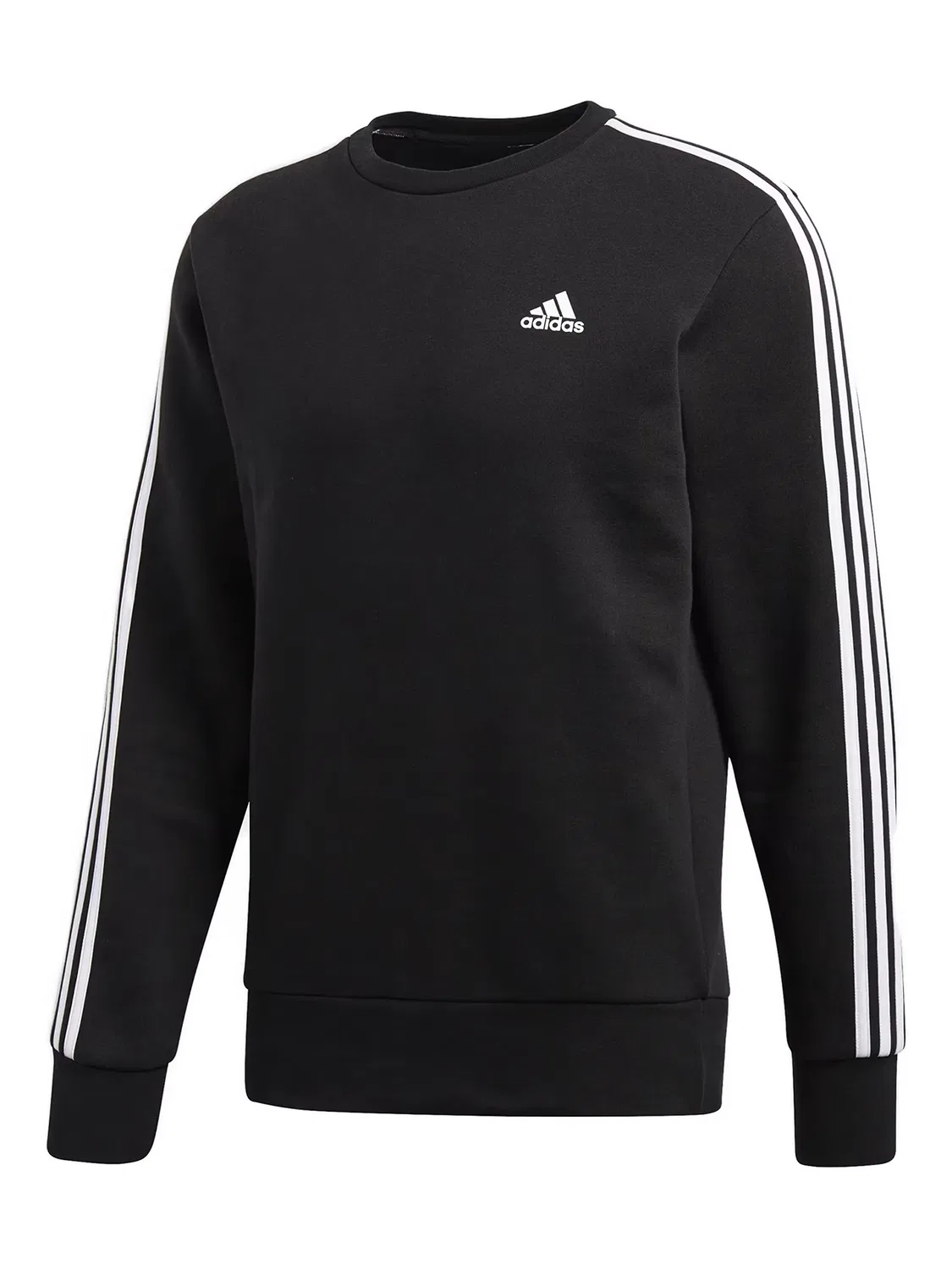 Свободный свитшот с полосками Adidas, черный