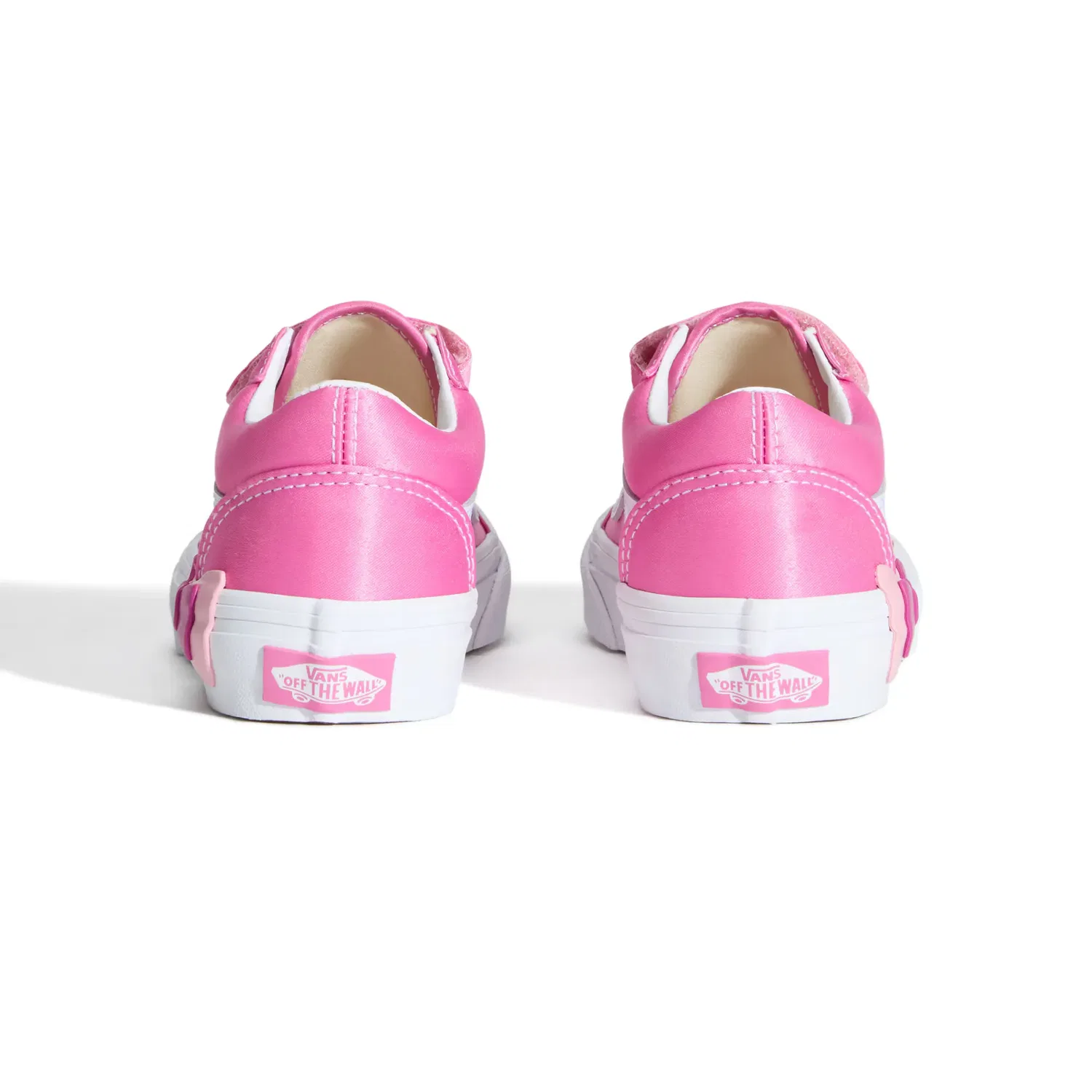 Детские кеды для девочек на липучках Old Skool V Bow Vans, Rosa — фото 4