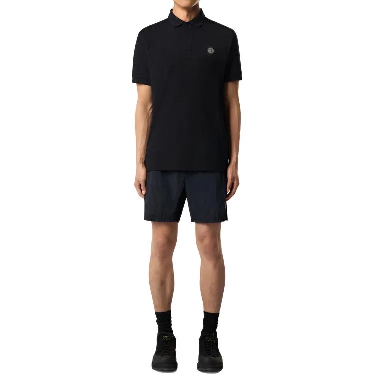 Поло с коротким рукавом и патчем с логотипом STONE ISLAND, Black — фото 4