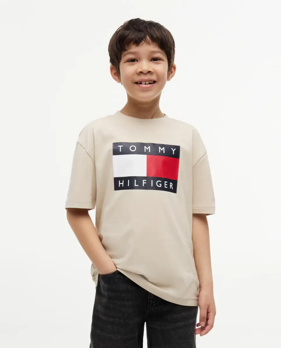 Детская футболка для мальчиков с принтом Tommy Hilfiger, Negro