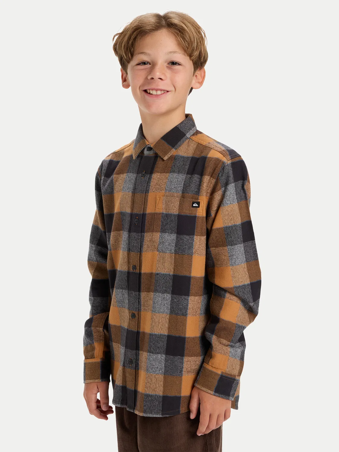 Рубашка стандартного кроя для мальчика Motherfly Plaid Quiksilver, разноцветный