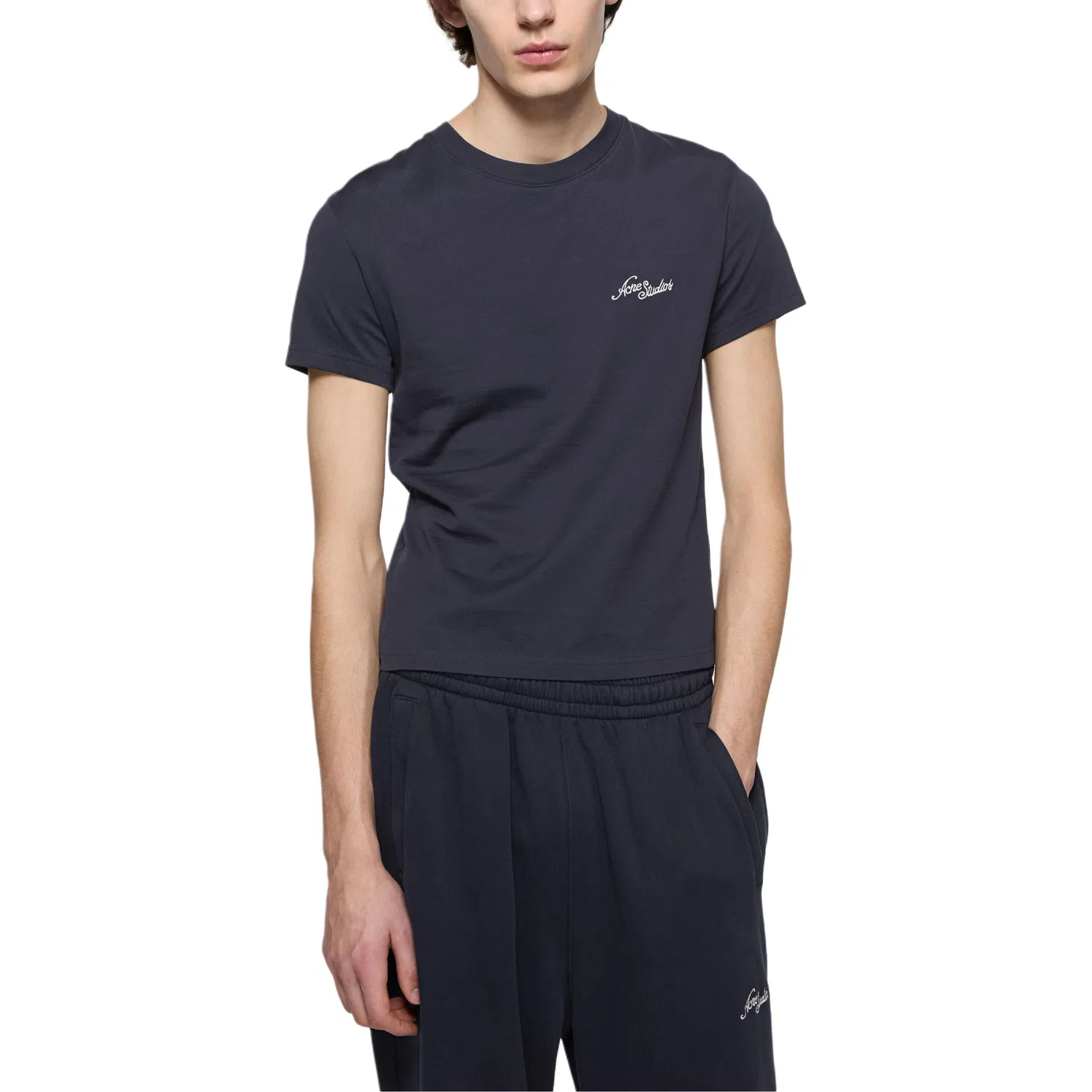 Детская футболка с круглым вырезом Acne Studios, Dark Marine Blue — фото 4