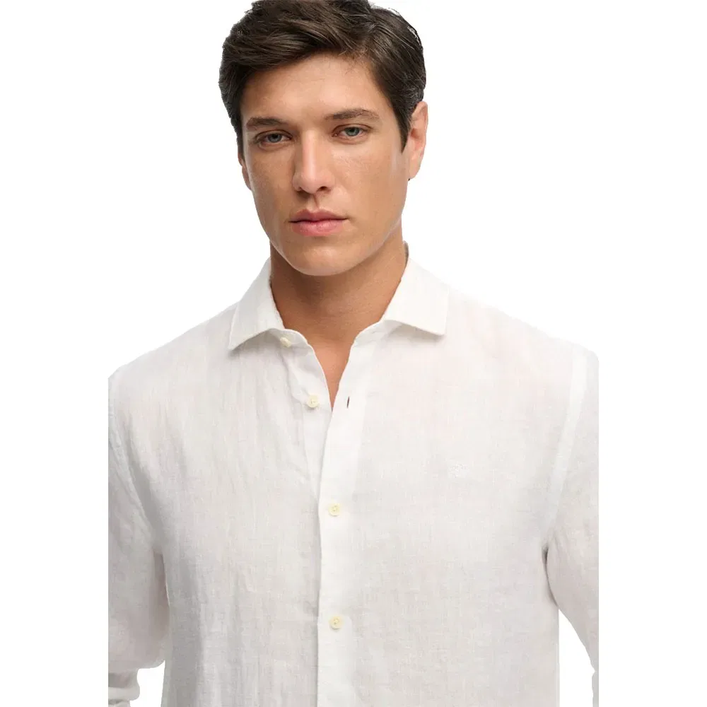 Рубашка с длинным рукавом Riviera Linen Superdry, белый — фото 3