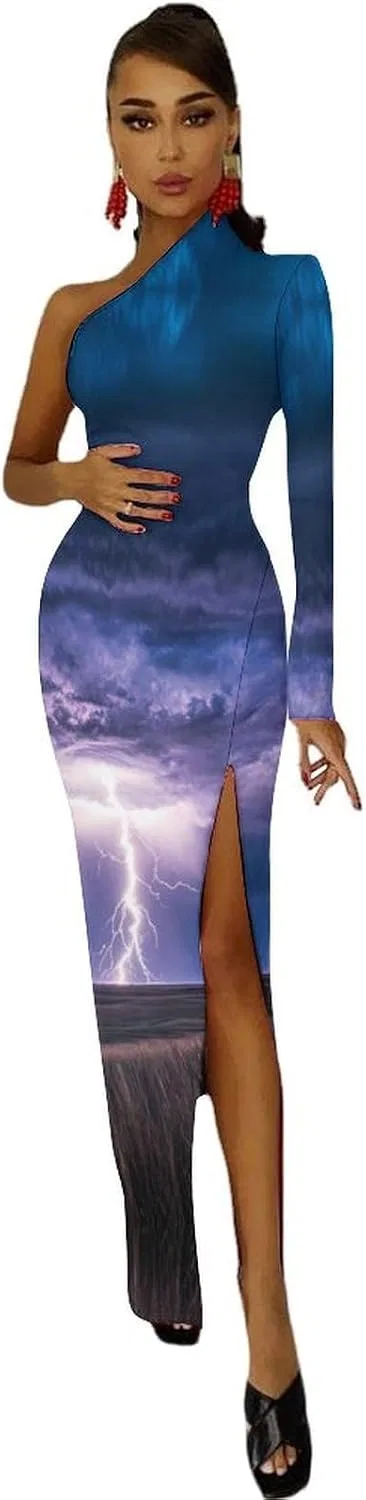 Женское коктейльное платье с одним рукавом Bodycon TUBIAZICOL, Style — фото 3
