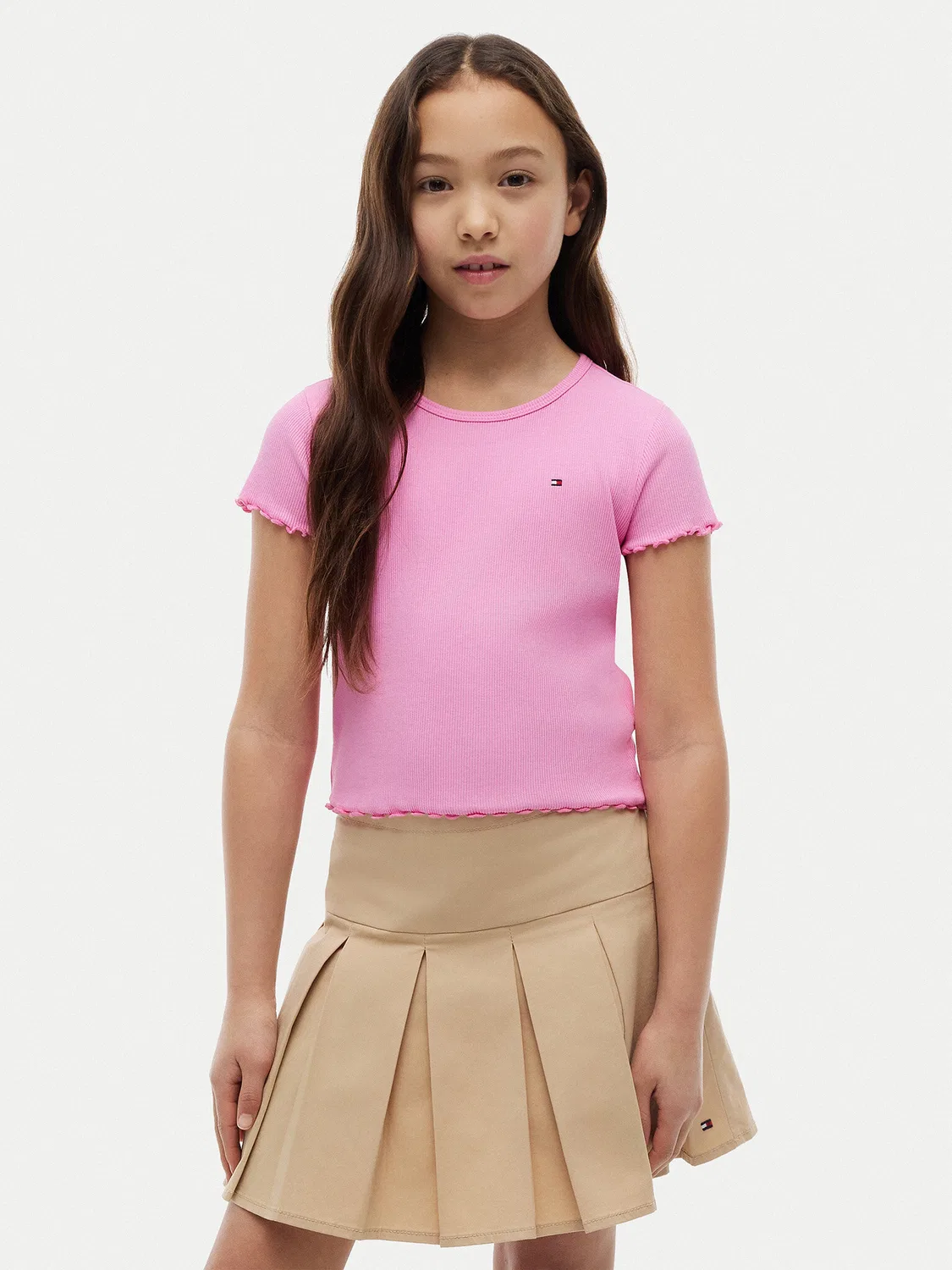 Футболка essential стандартного кроя для девочки Essential Tommy Hilfiger, розовый