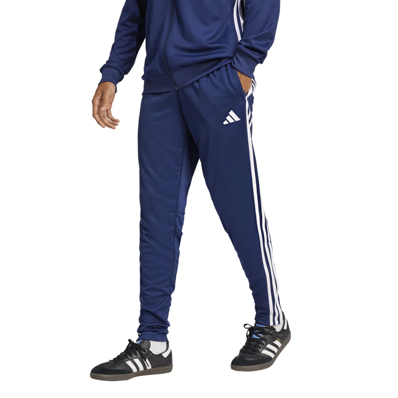 Мужские брюки Tiro Essentials Adidas, цвет White/Team Navy Blue — фото 3