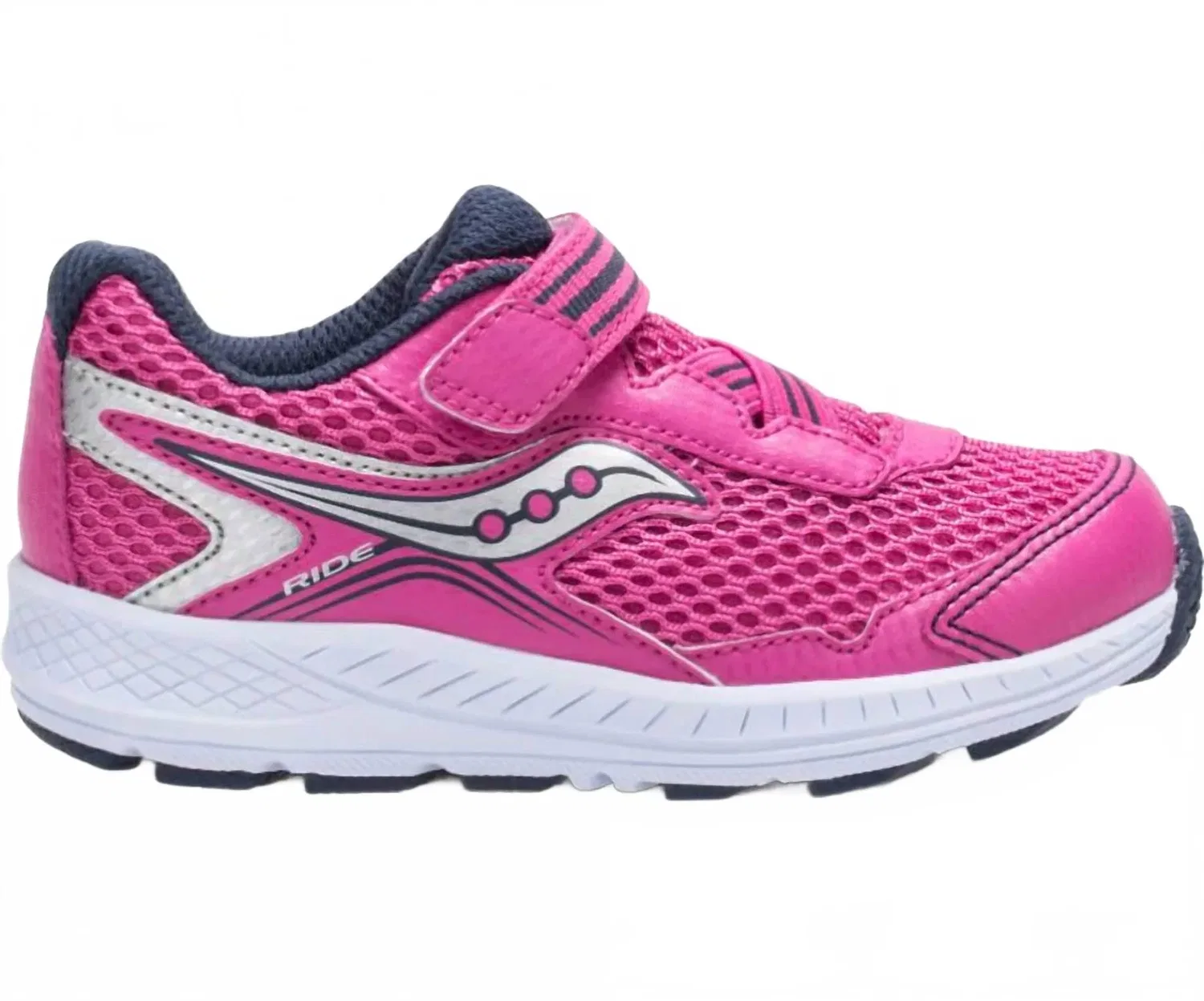 Детские кроссовки для девочек с круглым носом Ride 10 SAUCONY, Pink/Silver
