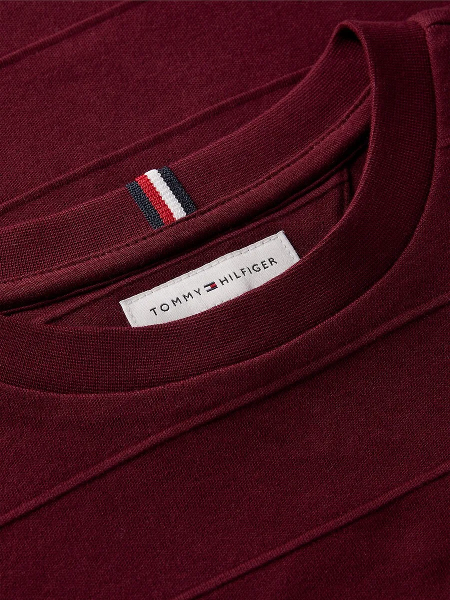 Футболка TOMMY HILFIGER бордового цвета — фото 3