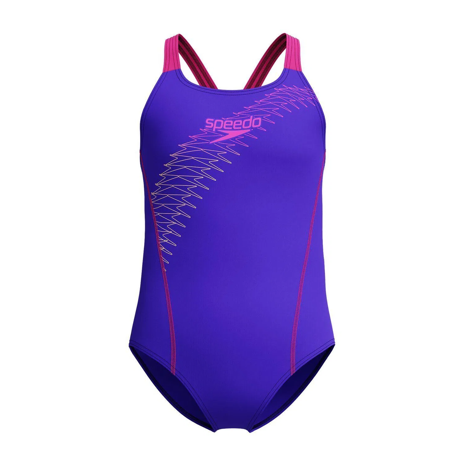 Детский цельный купальник для девочек Eco Medley Logo Medialist Speedo, Violett