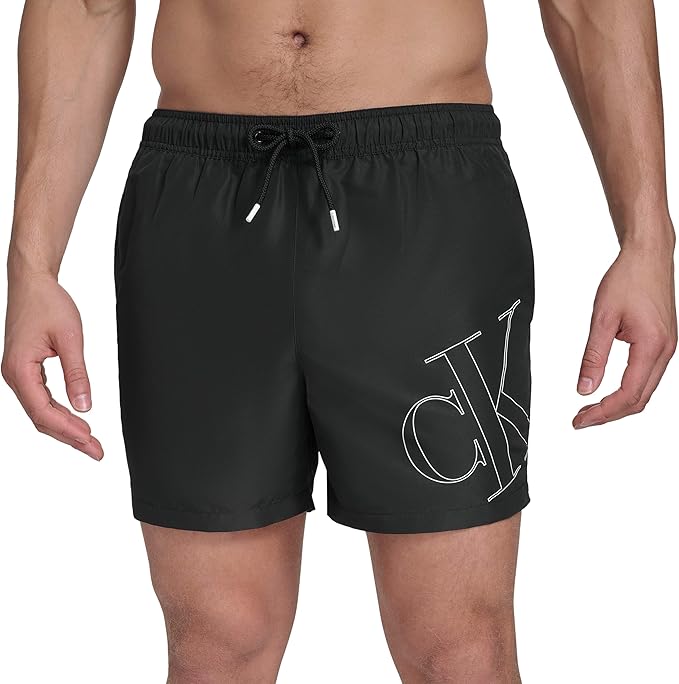 Плавательные шорты Calvin Klein Volley Quick Dry Lightweight Ck Logo, черный — фото 2