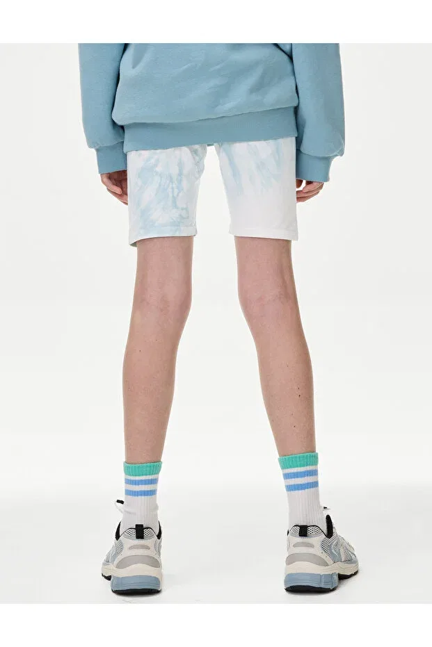Детские шорты для девочек с принтом Ombre Cycling Shorts Marks & Spencer, Light Blue — фото 4