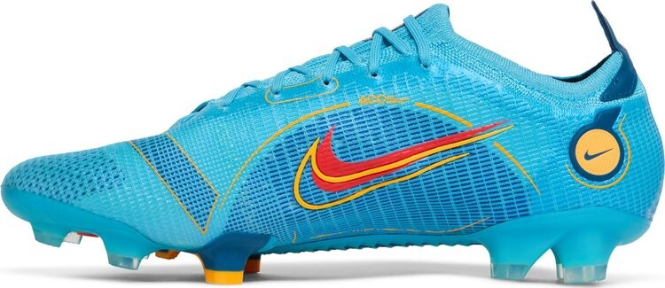 Бутсы Nike Mercurial Vapor 14 Elite FG 'Chlorine Blue Laser Orange', синий — фото 4