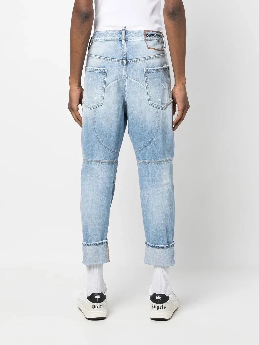 Укороченные мешковатые джинсы Dsquared2, синий — фото 4
