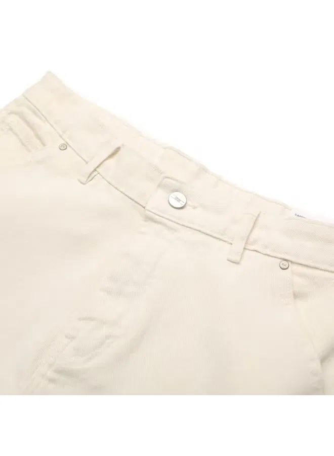 Шорты карго джинсовые с потертостями Zara, белый — фото 4