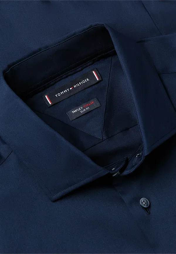 Рубашка с хлопком Tommy Hilfiger, темно-синий Iris — фото 3