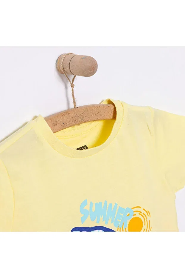 Детская футболка для мальчиков с принтом Hellobaby Basic Ebebek Hello Baby, Yellow — фото 3