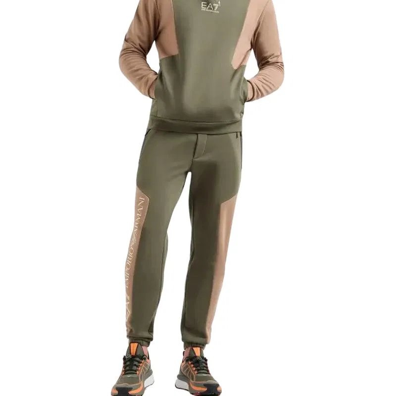 Мужские спортивные штаны из флиса Emporio Armani EA7, Green — фото 3