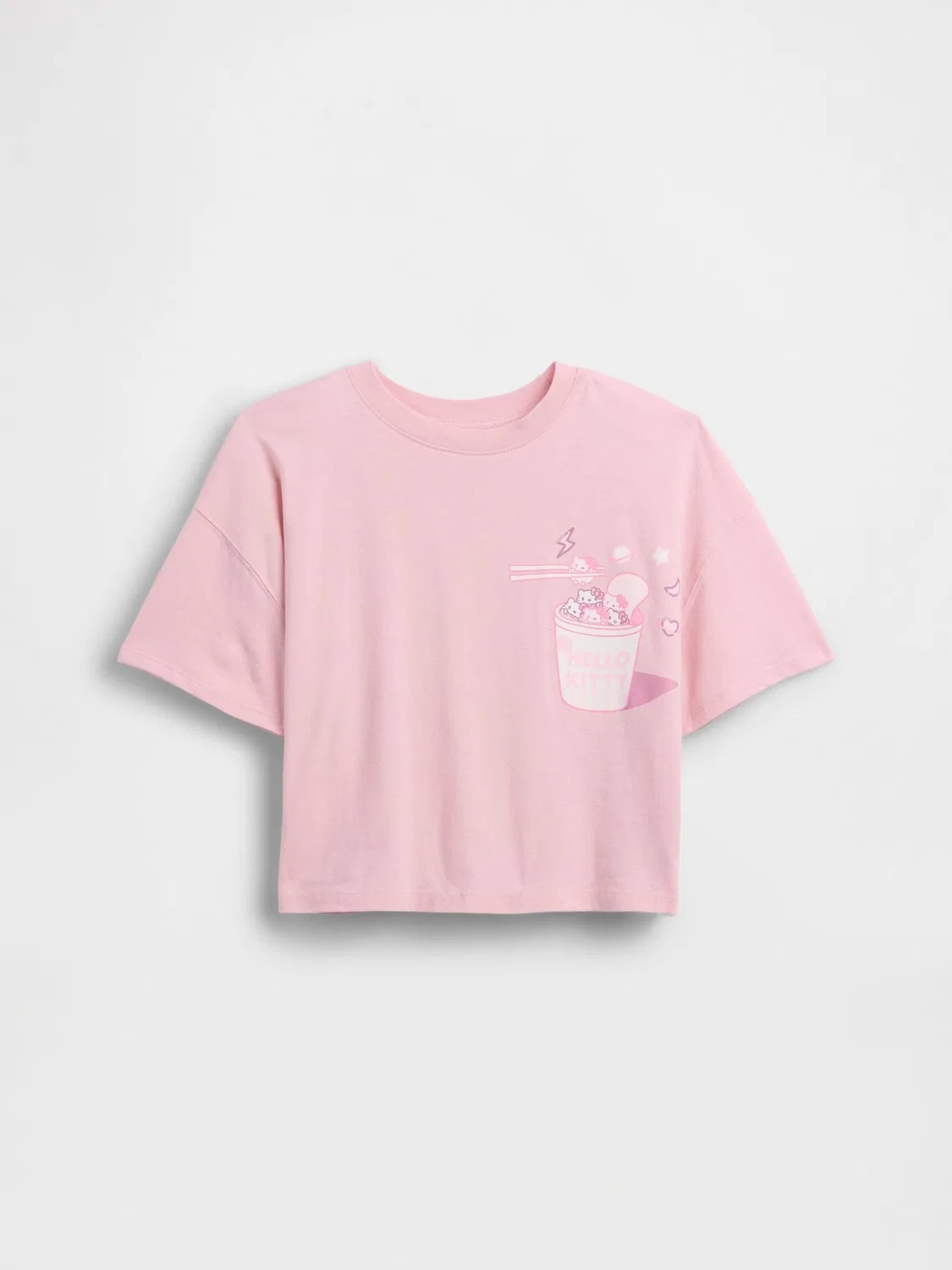 Футболка оверсайз Hello Kitty Gap, розовый — фото 3
