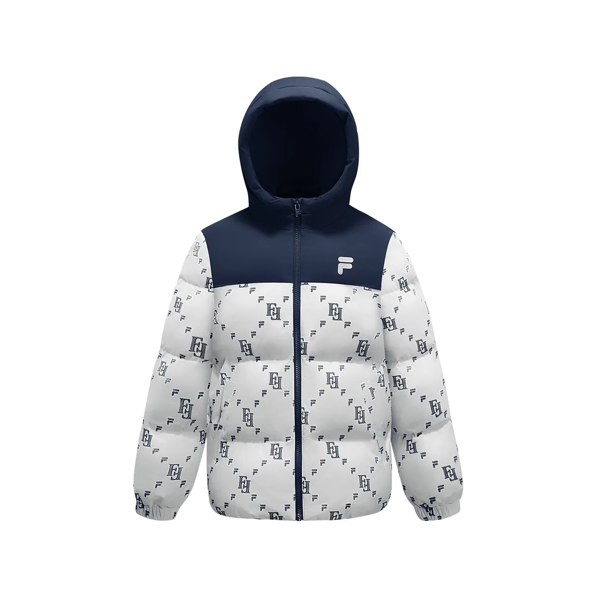Детская куртка-пуховик с капюшоном утепленная FILA KIDS, All Over Print 2 — фото 3