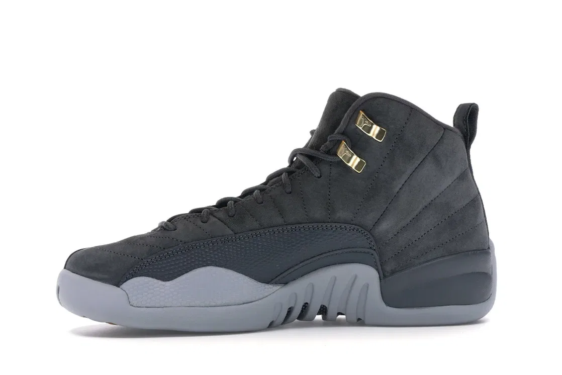 Детские кроссовки Lifestyle с замшевым верхом Jordan 12 Retro, Dark Grey/Dark Grey-Wolf Grey — фото 3