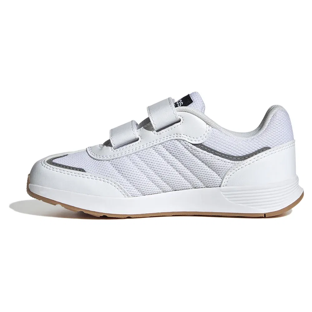 Детские кроссовки для девочек с липучками Tensaur Switch Adidas, White — фото 3