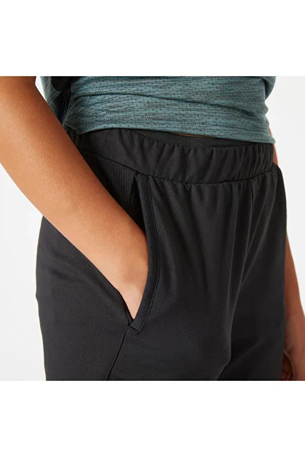 Детские спортивные брюки для девочек скинни Decathlon, Black — фото 3
