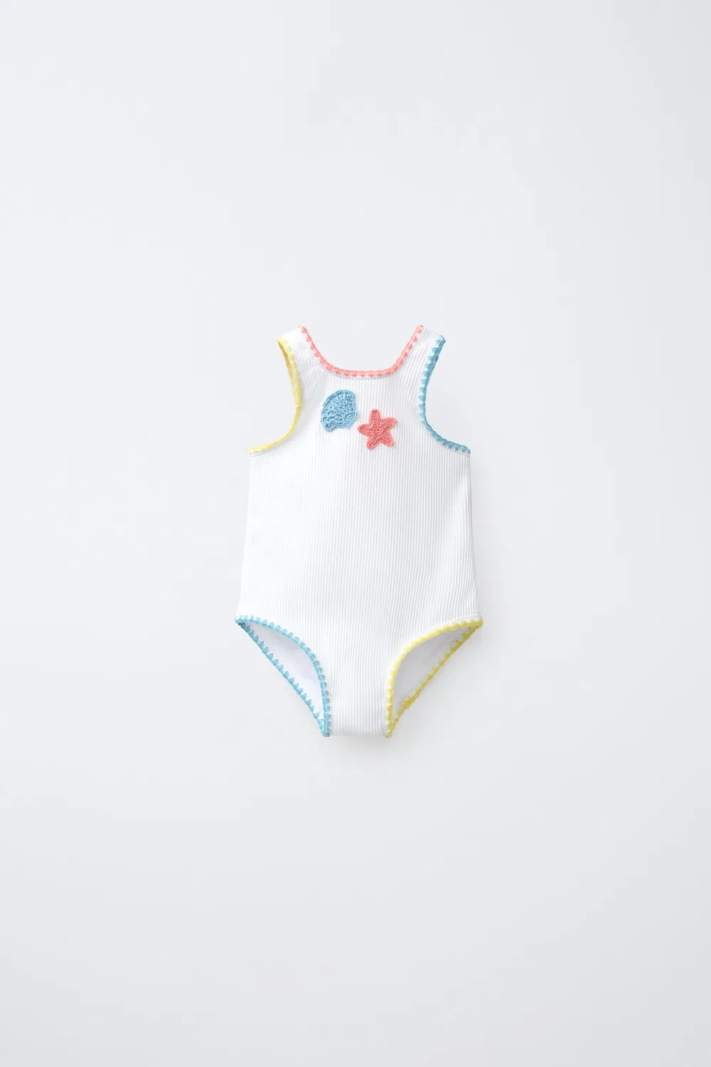 2-6 лет / Вязаный купальник в рубчик ZARA, White