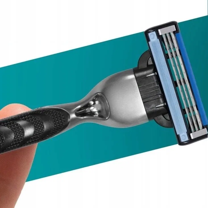 Набор сменных лезвий для бритвы Mach 3, 4 шт, Gillette, Color — фото 2