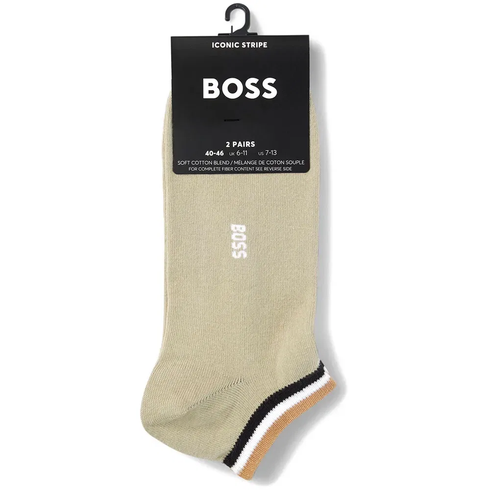 Носки BOSS Uni Stripe 2 пары, зеленый — фото 3
