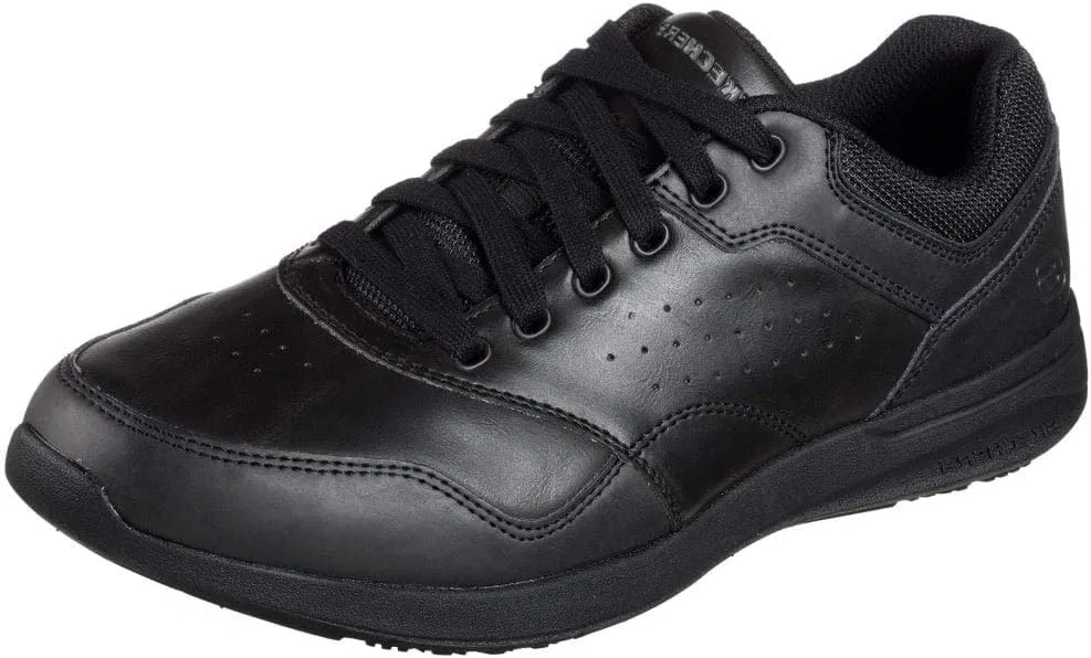 Мужские кожаные туфли-оксфорды Skechers Elent Velago с амортизацией, Black 65406 Bbk
