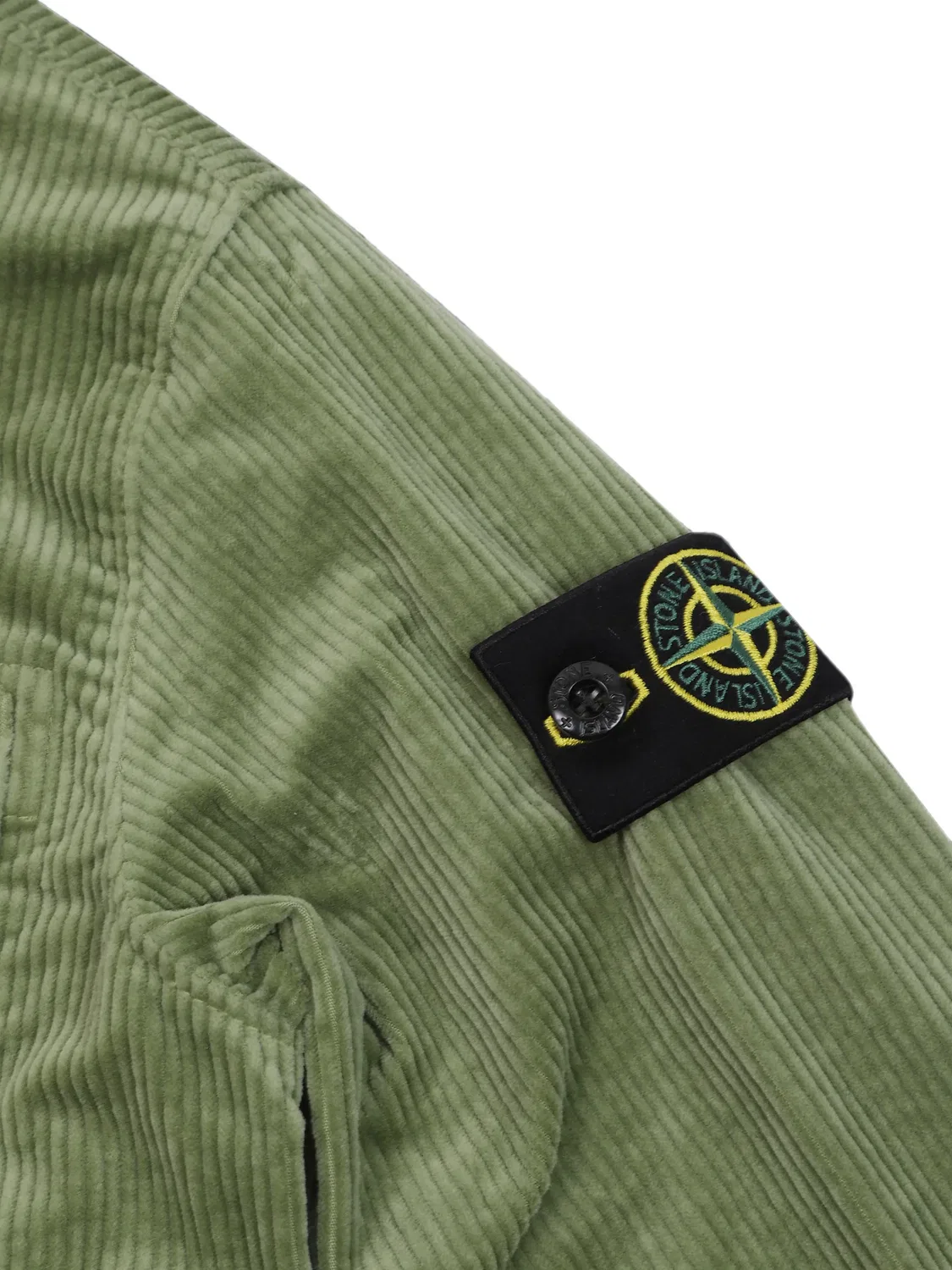 Вельветовая куртка с нашивкой Compass Stone Island Junior, зеленый — фото 3