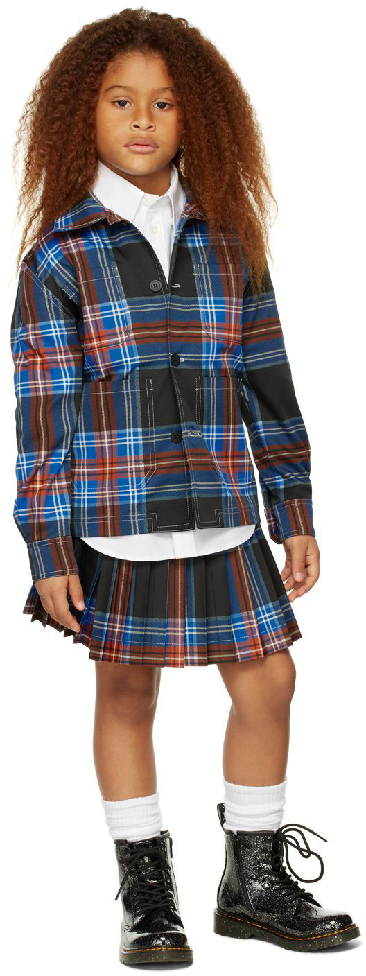 

SSENSE Exclusive Kids Black Tartan Jacket Charles Jeffrey Loverboy