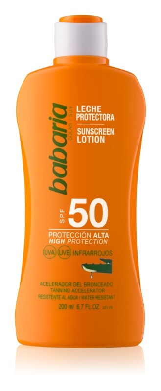 

Водостойкий солнцезащитный лосьон SPF 50 Babaria Sun Protective