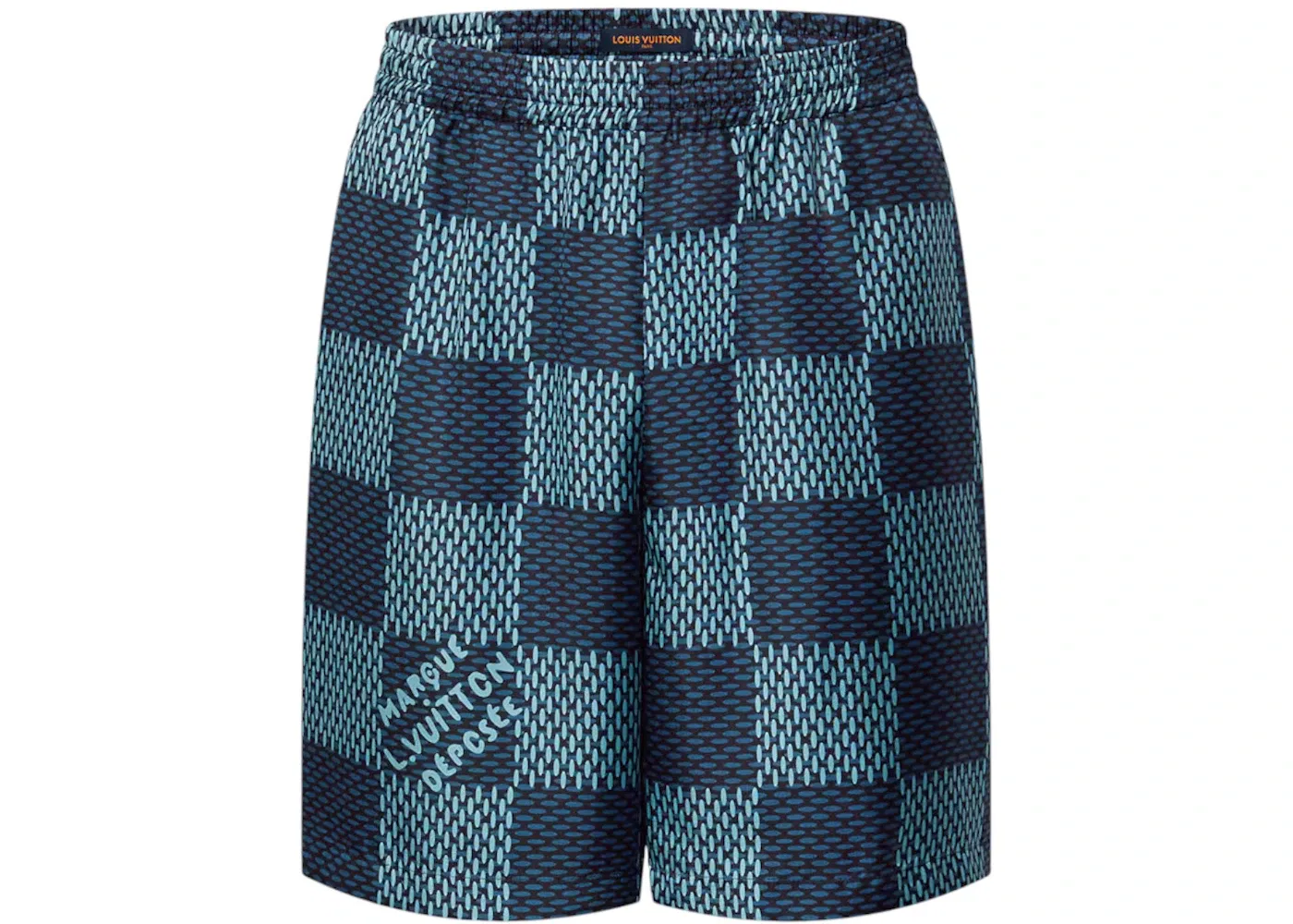 Мужские шорты Damier Silk Louis Vuitton, Blue Haze