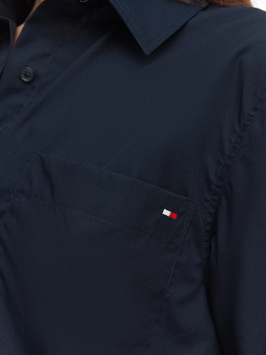 Женская рубашка свободного кроя Tommy Hilfiger, темно-синий — фото 4