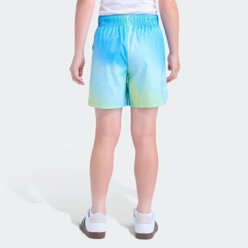 Детские шорты с принтом AOP Woven Crazy Lite Short 26 adidas, Lucid Aquamarine — фото 2